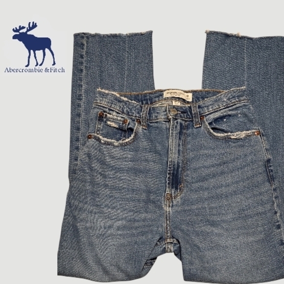 Abercrombie & Fitch Denim - ABERCROMBIE & FITCH Curve Love The Ankle Straight Ultra High Rise Jean size 26